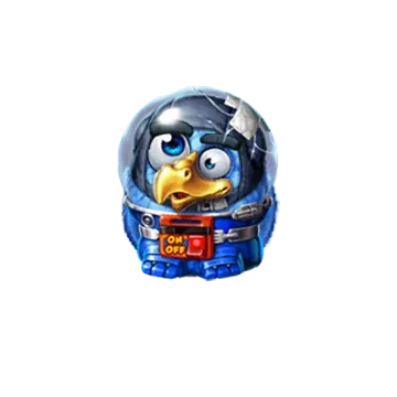 Pirots 4 blauer Vogel Charakter in Lost in Space