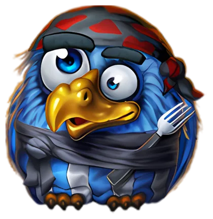 Skipper, der blaue Papagei aus Pirots 5 The Kraken